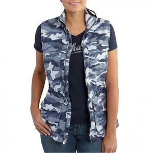 Carhartt Gray and Blue Camouflage Vest